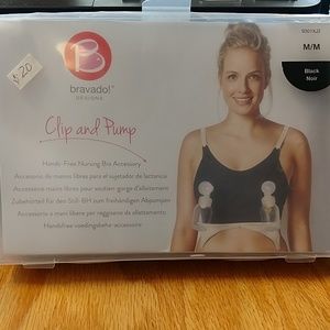 Bravado Clip and Pump Nursing Bra sz Med black